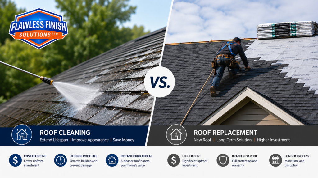 Roof Cleaning vs. Roof Replacement: Which Saves More?